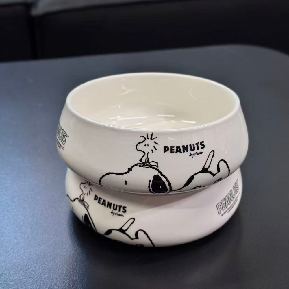 peanuts snoopy white bowl