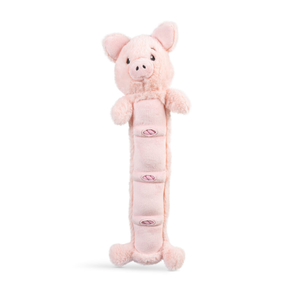 Pig Growl Noodles Plush Dog Toy