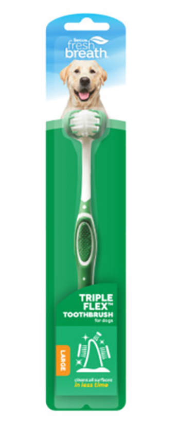 TropiClean -Fresh Breath -Triple Flex Toothbrush-Large Dog-Small Dog- PreOrder