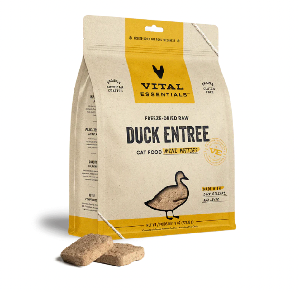 Vital Essentials - Cat Mini Patties Freeze Dried - Duck