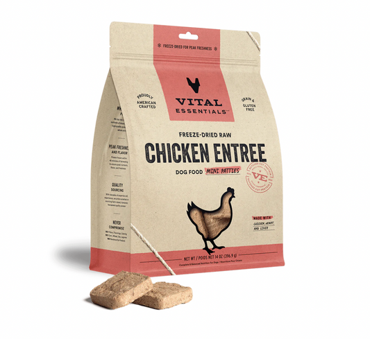 Vital Essentials - Dog Mini Patties Freeze Dried - Chicken