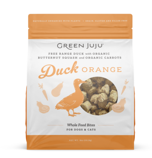 Green Juju Dog/Cat FD Whole Food Bites Duck Orange