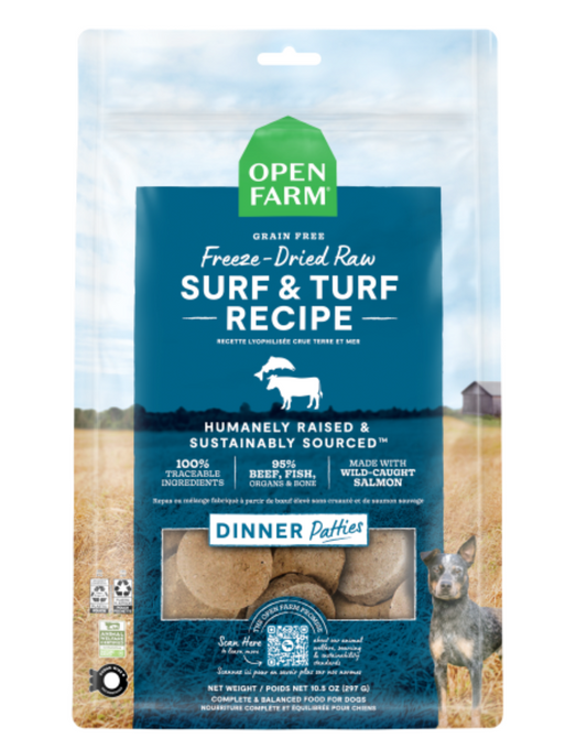 Open Farm Dog Freeze-Dried Raw Surf & Turf Patties