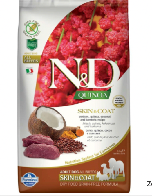FARMINA ND Dog Quinoa SKIN+COAT VENISON