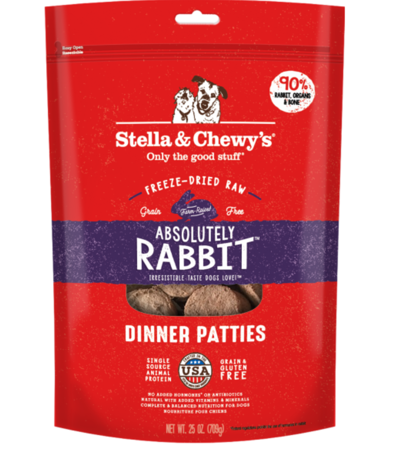 Stella&Chewys Dog Freeze-Dried Absolutely Rabbit Patties