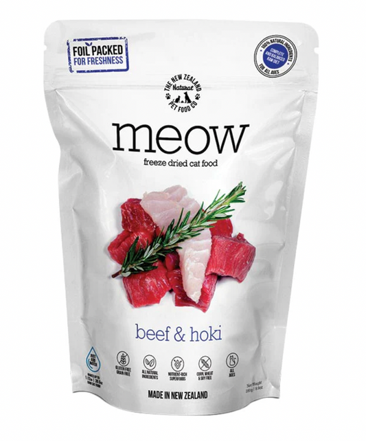 Meow – Cat -  Freeze Dried - Beef & Hoki