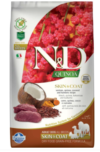 FARMINA ND Dog Quinoa SKIN+COAT VENISON