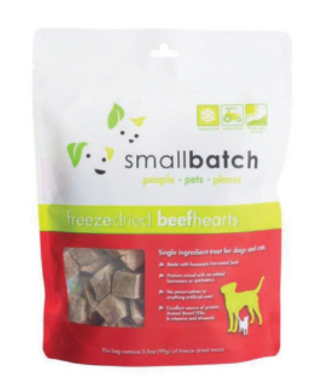 SMALLBATCH Freeze Dried Beef Hearts- Cats and dogs