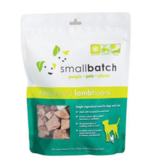 SMALLBATCH Freeze Dried Lamb Hearts- Cats and dogs