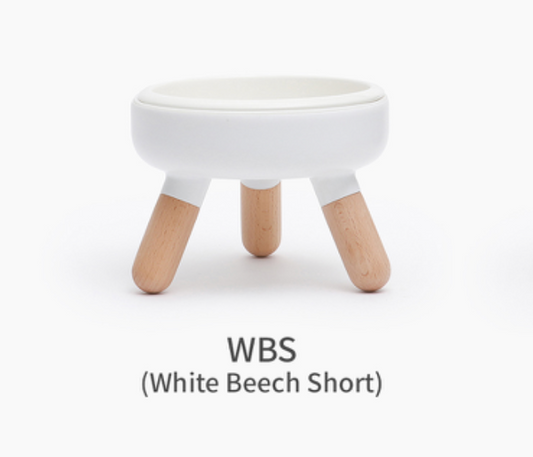 Inherent white and khaki low-footed bowl