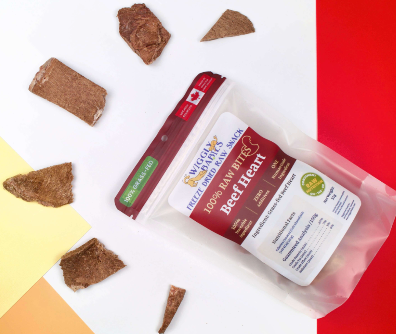 Wiggly babies Beef Heart Freeze Dried Raw