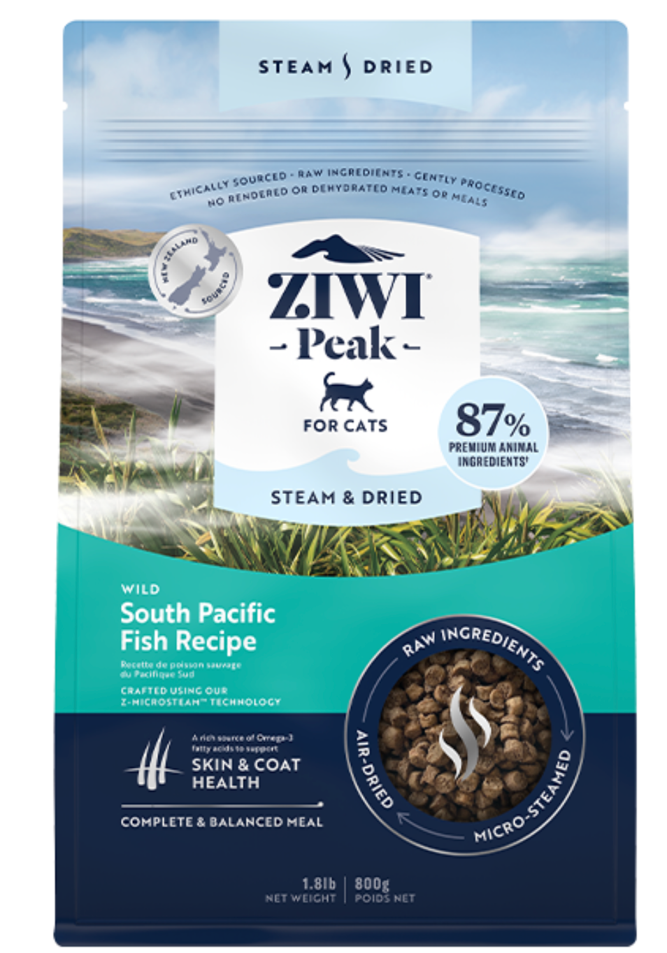 ZIWI Peak Cat Steam-Dried South Pacific Fish