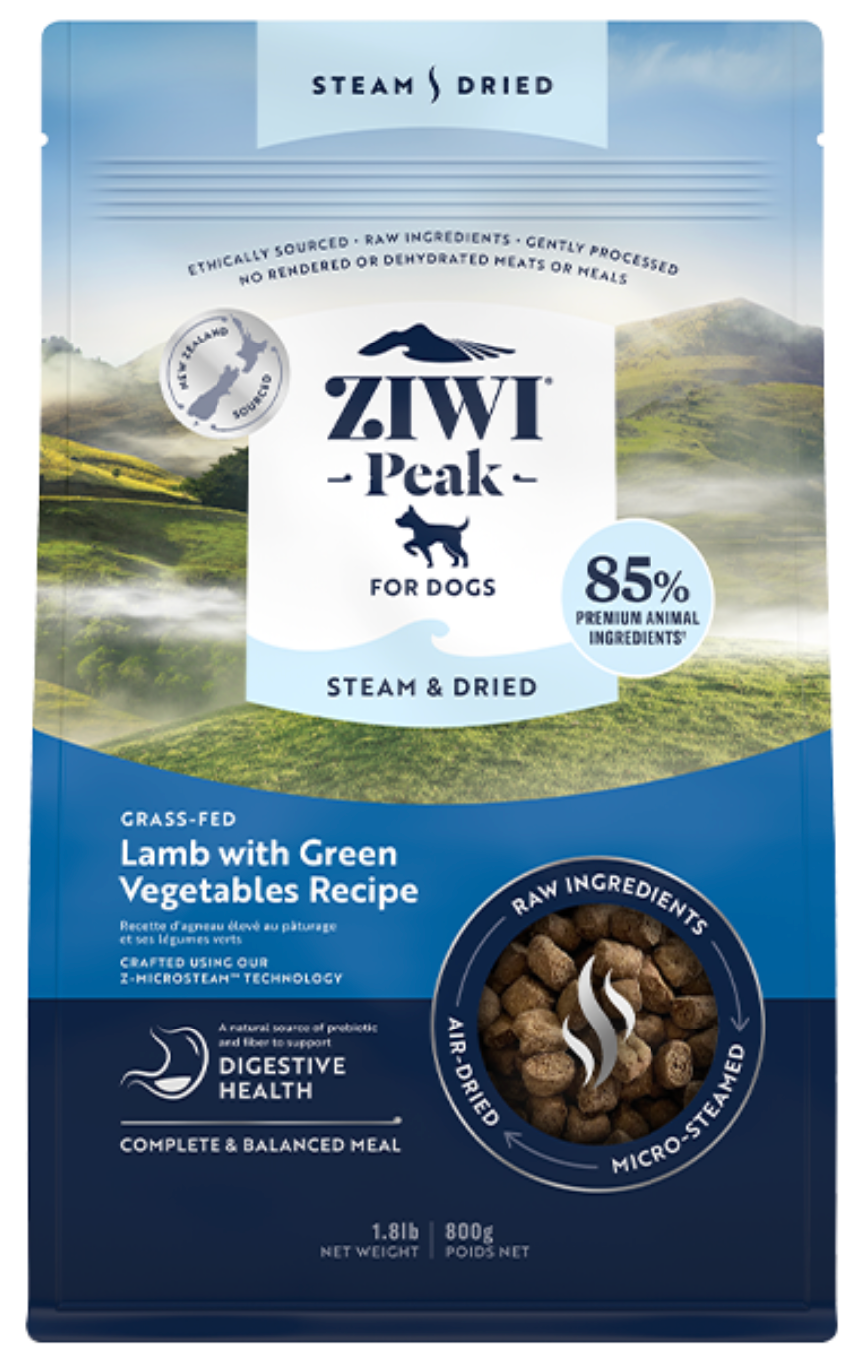 ZIWI Peak Dog Steam-Dried Lamb w/Green Vegetables