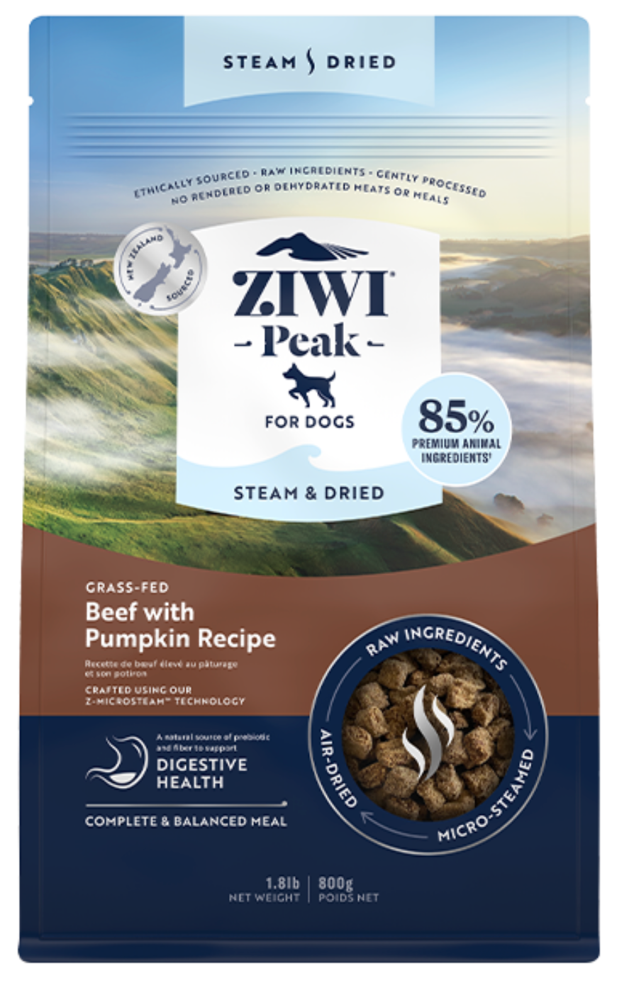 ZIWI Peak Dog Steam-Dried Beef w/Pumpkin