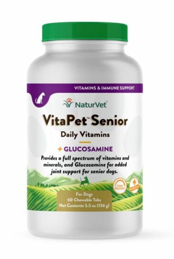 NaturVet VitaPet Daily Vitamin Tabs 60PK | Senior