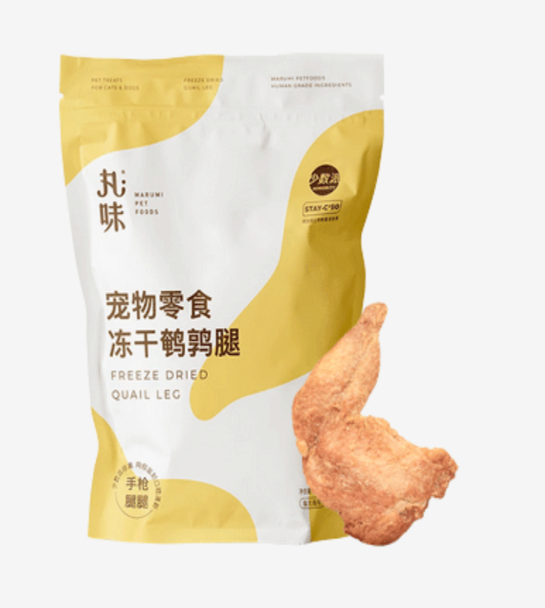 Marumi pet foods freeze dried quail leg