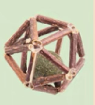 Silvervine and catnip chew ball