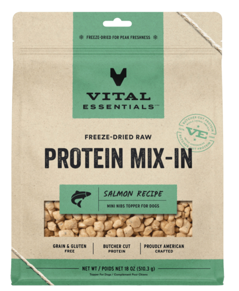 FD Raw Protein Mix-In SalmonTopperMiniNibs18OZ