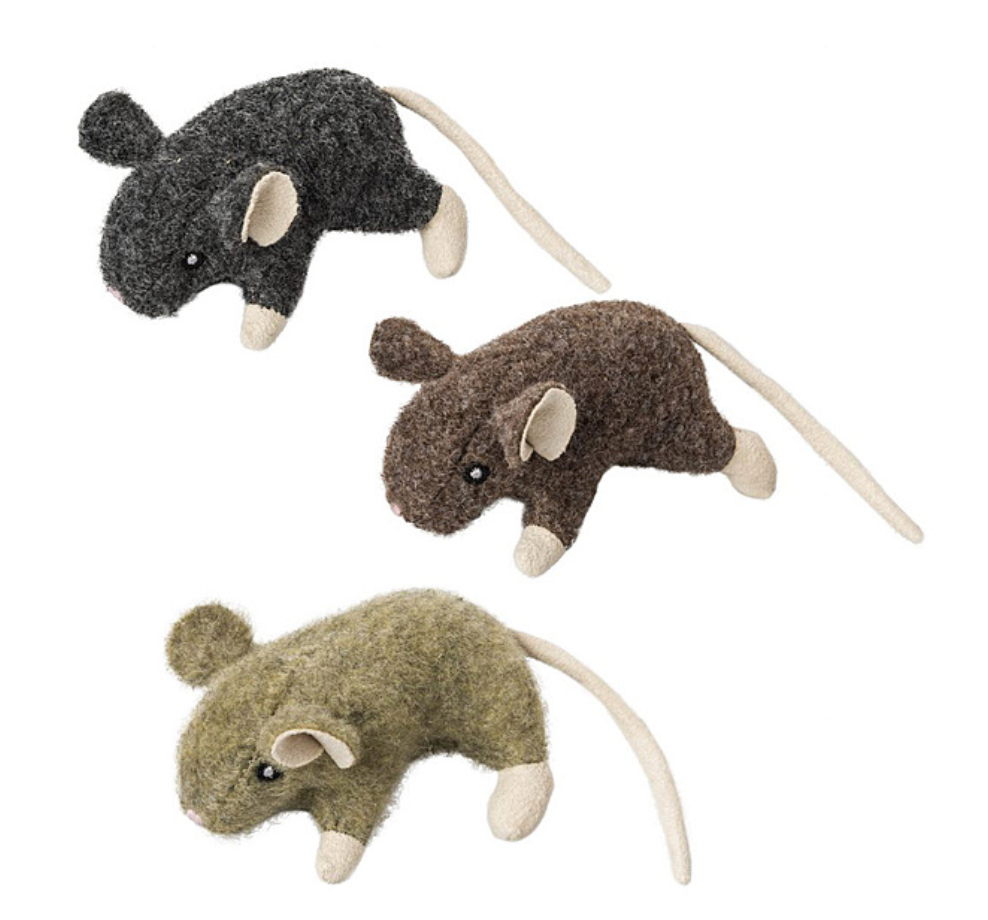 Wool Mouse Assorted 3.5" | Catnip