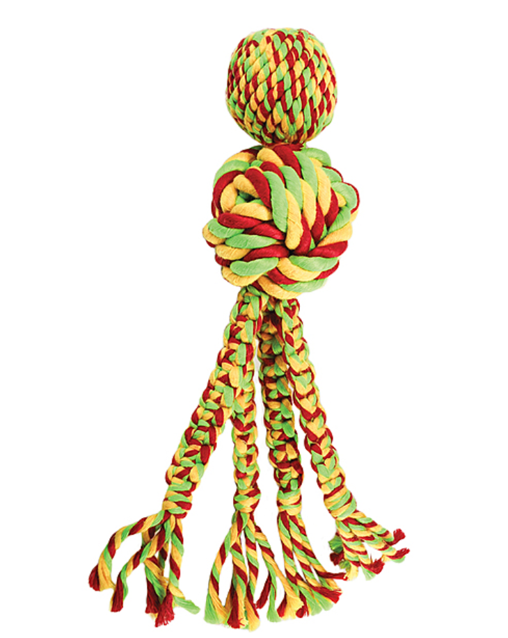 Kong Wubba Weaves with Rope Large | Squeak