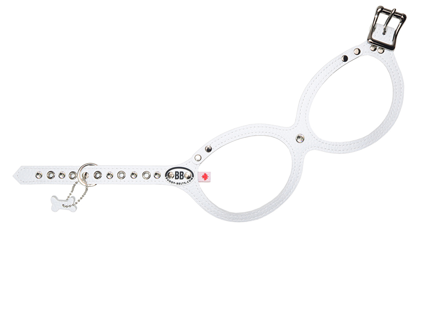 Buddy Belts Harness - Permanent Whitecap with Crystals