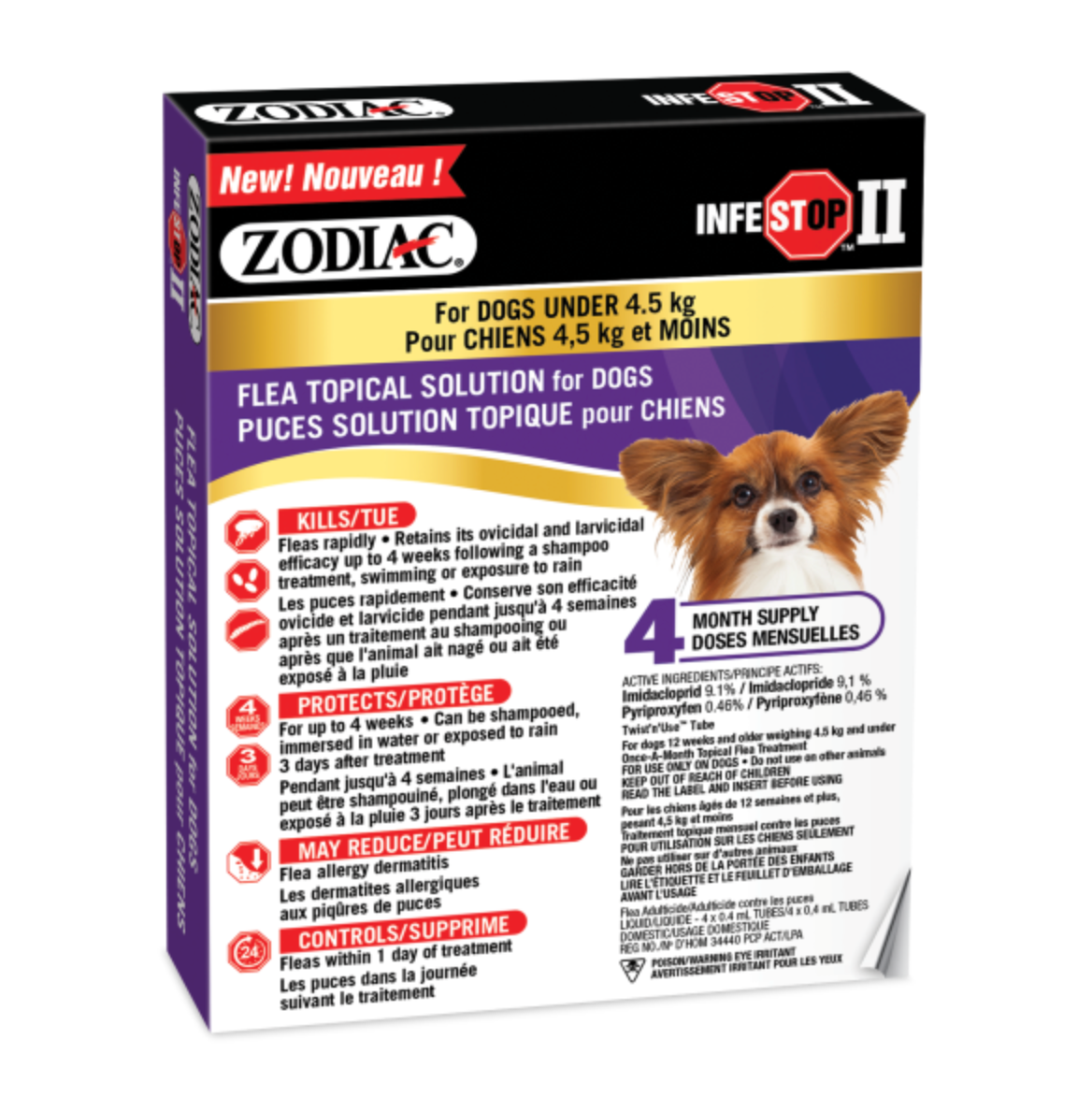 Zodiac Infestop II Topical Dogs under 4.5 kg