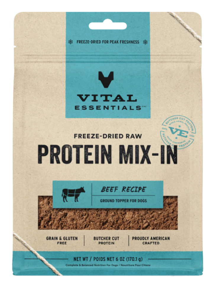Vital Essentials FD Raw Protein Mix-In Ground Beef 6oz