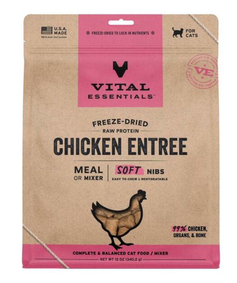 Vital Essentials FD Raw Chicken Entree&Mixer Soft Nibs Cat