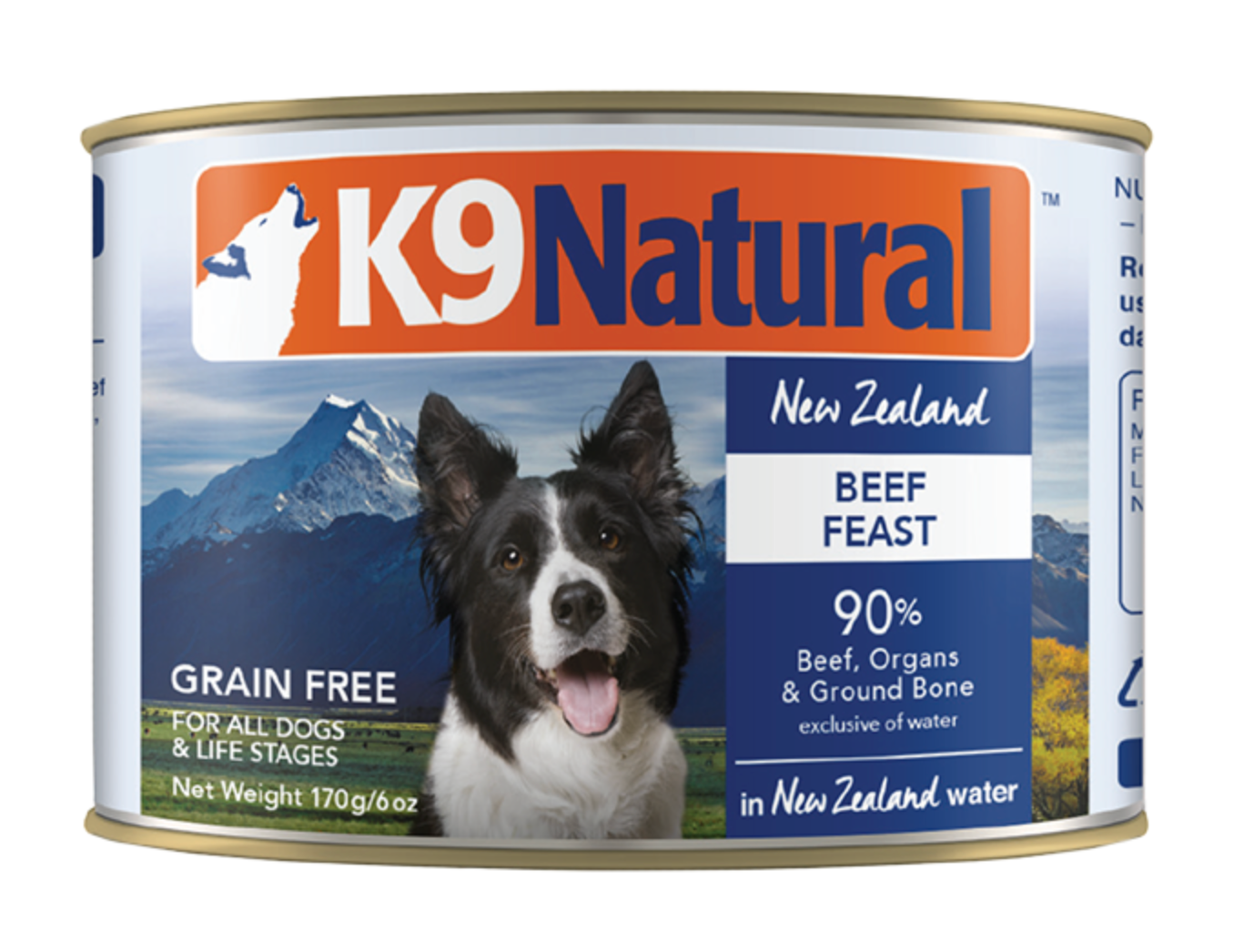 K9 Natural Dog Beef 6oz Cans