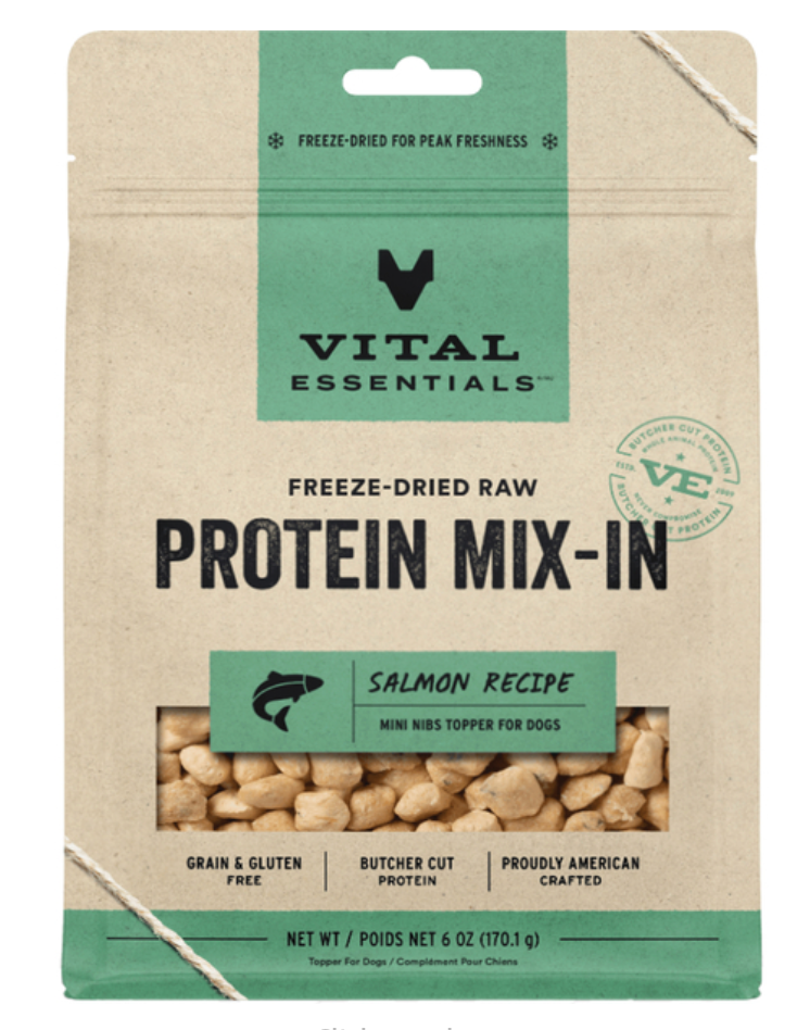 Vital Essentials Raw Protein Mix-In Mini Nibs Salmon 6OZ