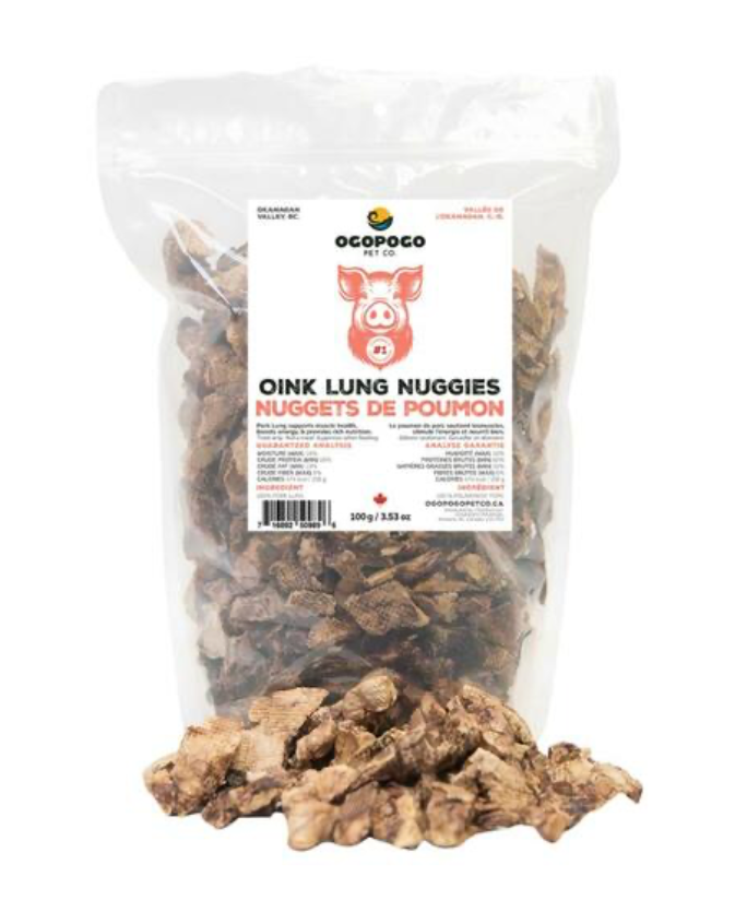 Ogopogo Pet Oink Lung Nuggies 100GM