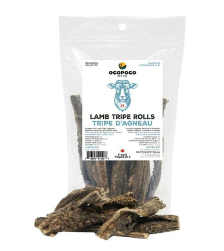 Ogopogo Pet Lamb Tripe Rolls 6PK