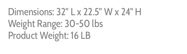 Vari Kennel Black & Bleached Linen 32x22.5x24