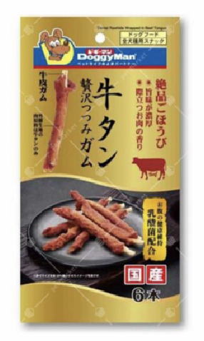 DoggyMan dental rawhide wrapped in beef tongue