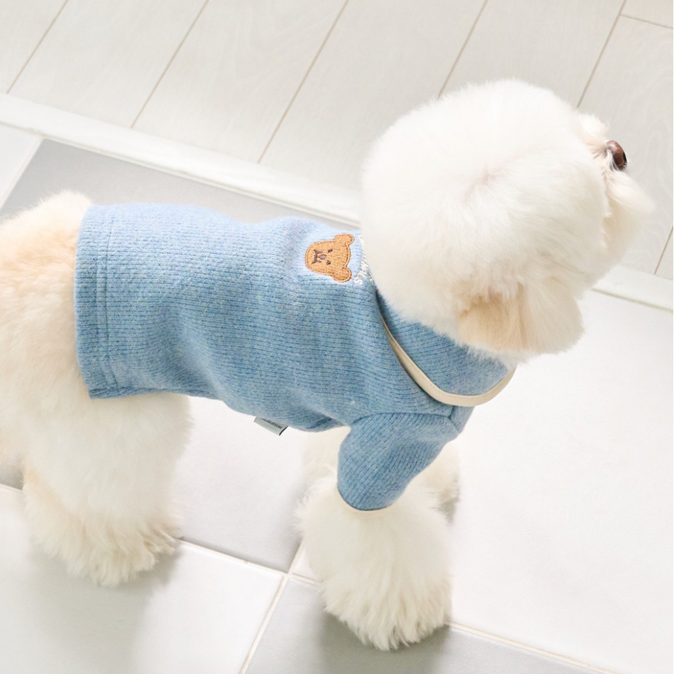 Bennys Tarte Collar Knit – Sky Blue