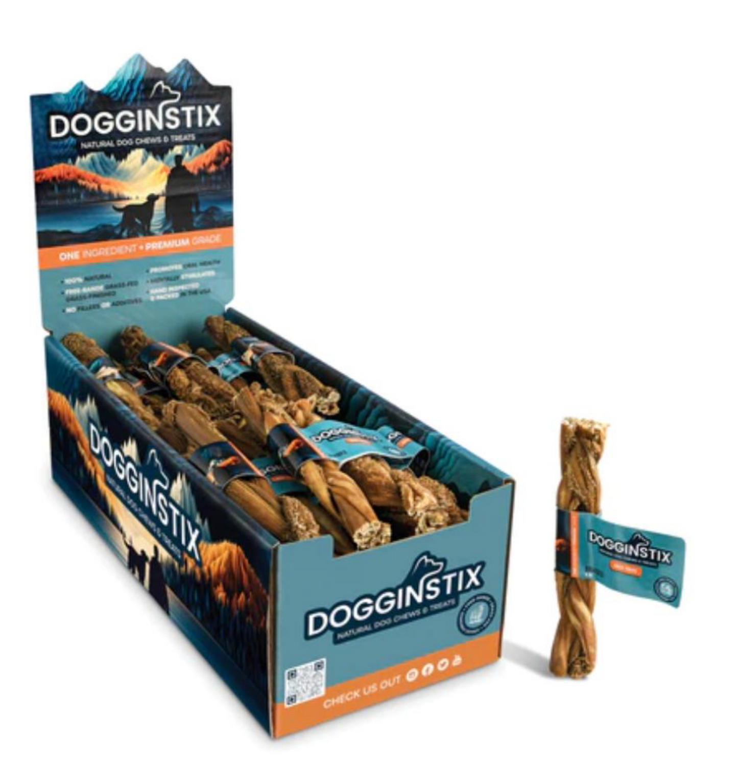DOGGINSTIX Braided Beef Tripe 6" 30ct