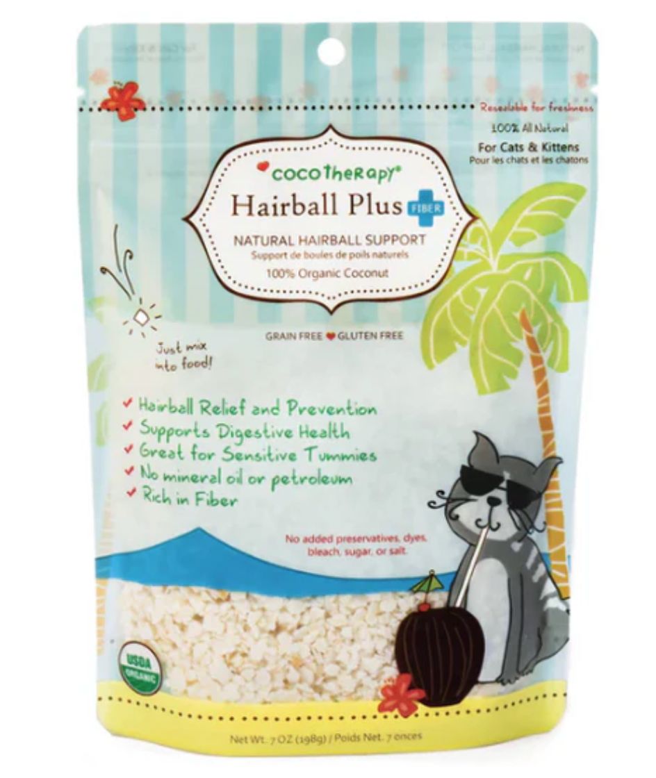 CocoTherapy - Hairball Plus Fiber for Cats – 7 oz pouch
