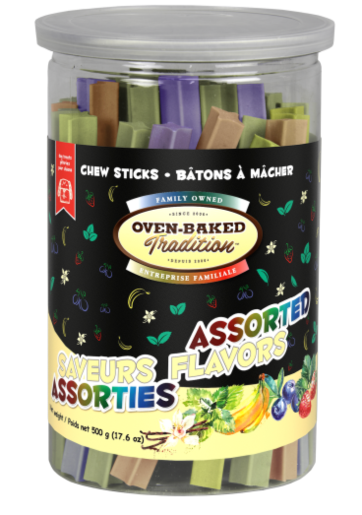 Oven-Baked Tradition Dog Chew Sticks Assorted 500g