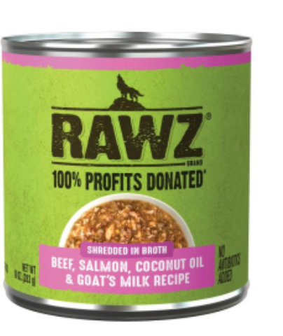 RAWZ Dog SHREDDED Beef, Salmon & Goat Milk 283g