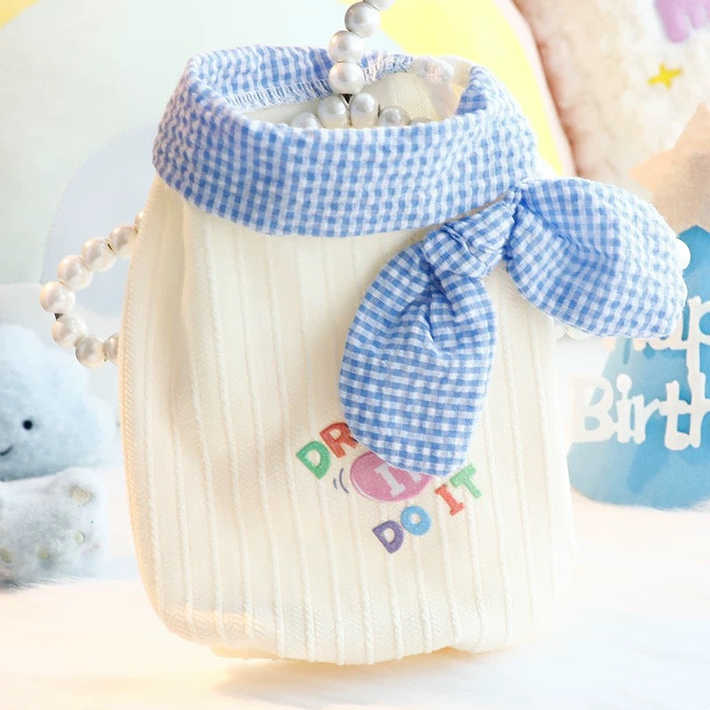 Plaid Bow Pet Sweater