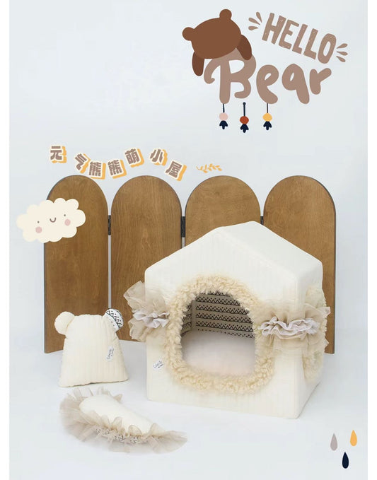 PetMan Bear Print Pet Tent Bed