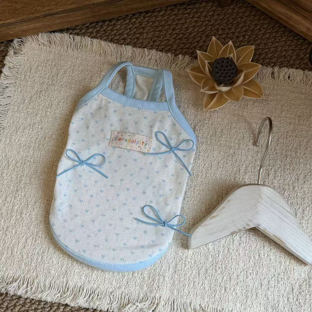 Serendipity Bow Pet Tank Top – Soft Summer Dog & Cat Shirt 013