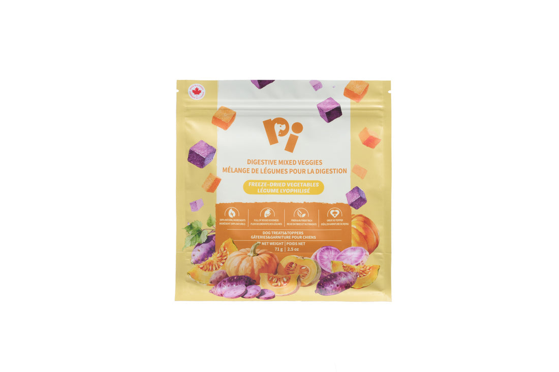 Pi Freeze-Dried Digestive Mixed Veggies for Dogs – Pumpkin, Sweet Potato & Purple Yam (71g)