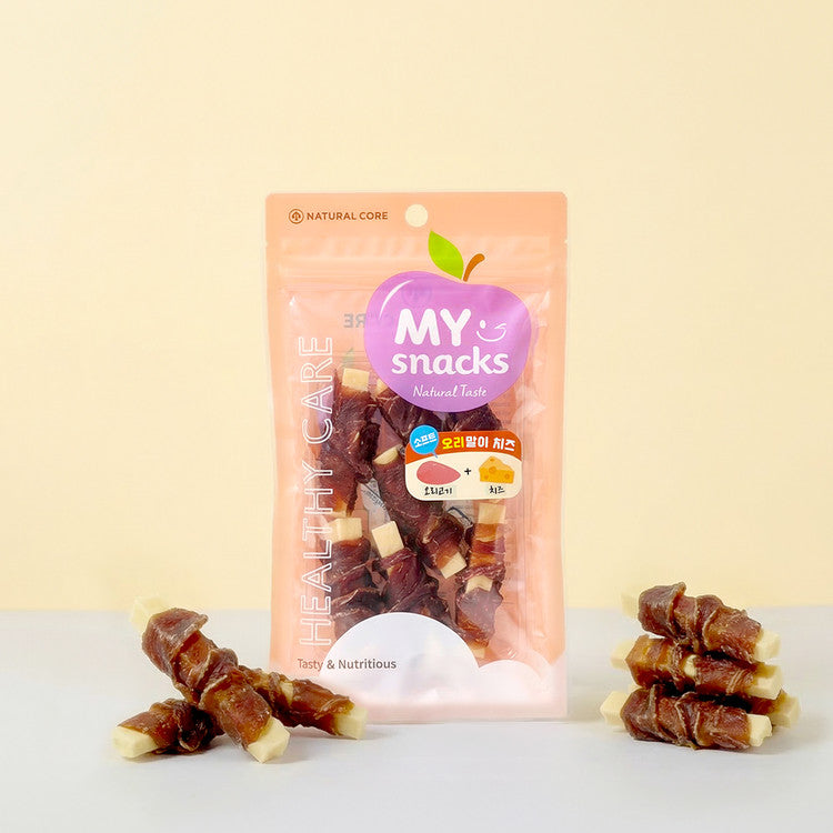 Natural Core My Snacks Soft Duck Wrapped Cheese Dog Treats ā 65g
