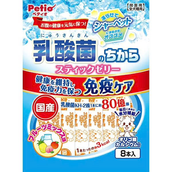 Petio Lactic Acid Bacteria Stick Dog Treats – Fruit Mix, 8 pcs