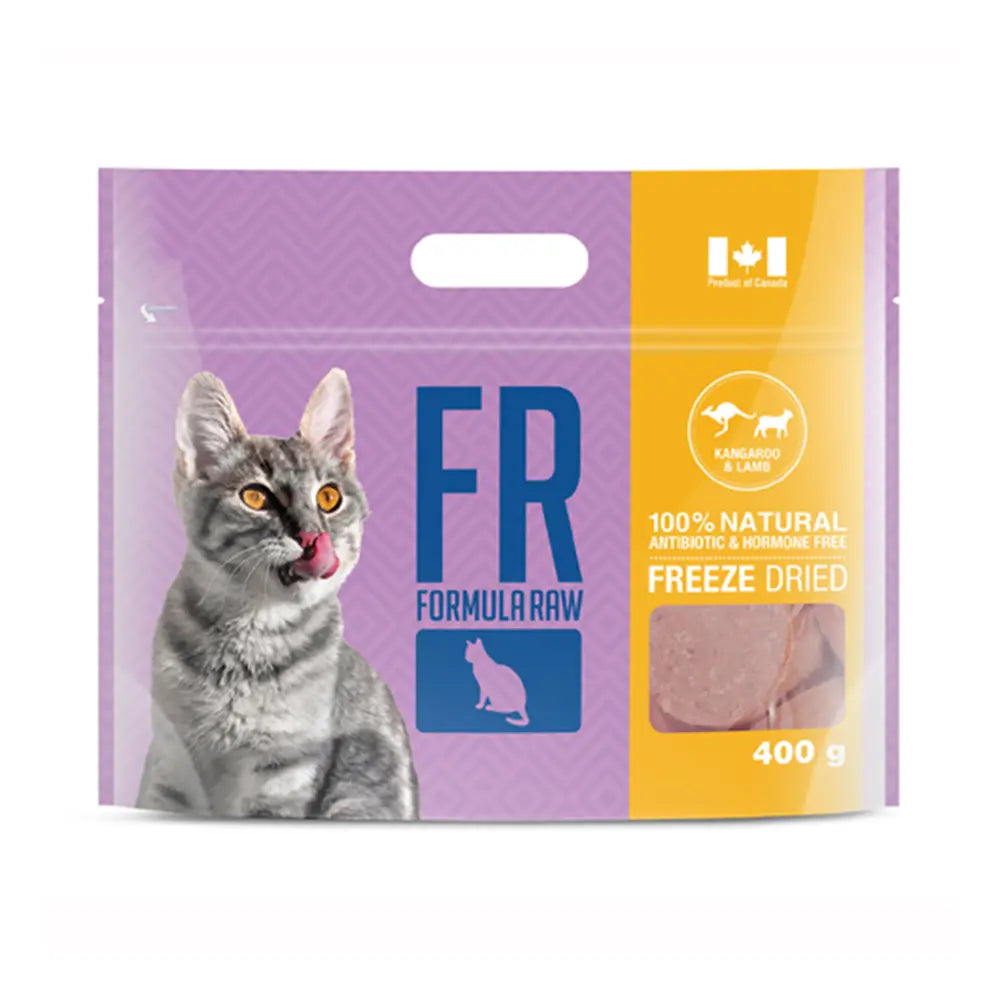 Formula Raw – Feline Freeze Dried Kangaroo & Lamb/Kangourou & Agneau – 400g