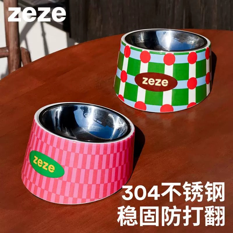 Zeze Stainless Steel Pet Bowl