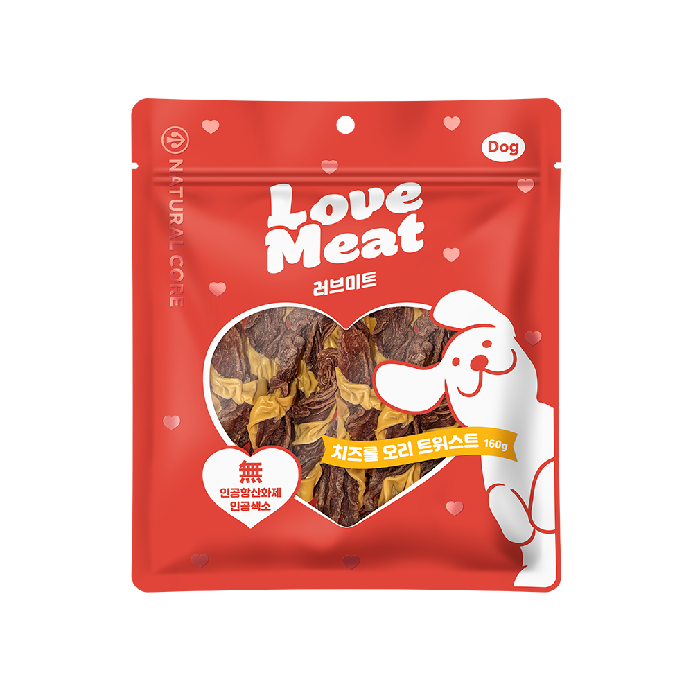 Natural core Love Meat Cheese Duck Twist