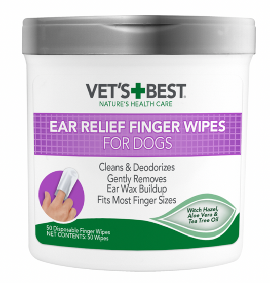 VET'S+BEST ear relife finger wipes