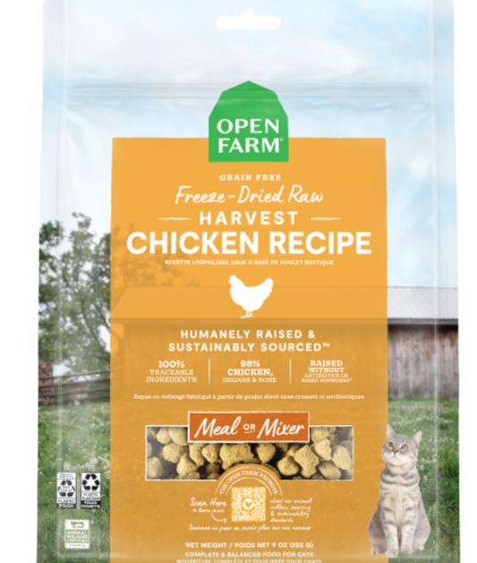 Open Farm Cat Freeze-Dried Raw Harvest Chicken Morsels